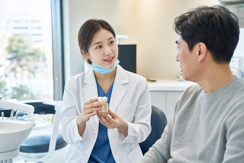 어금니 크라운 보험 적용 보철 상담 이미지